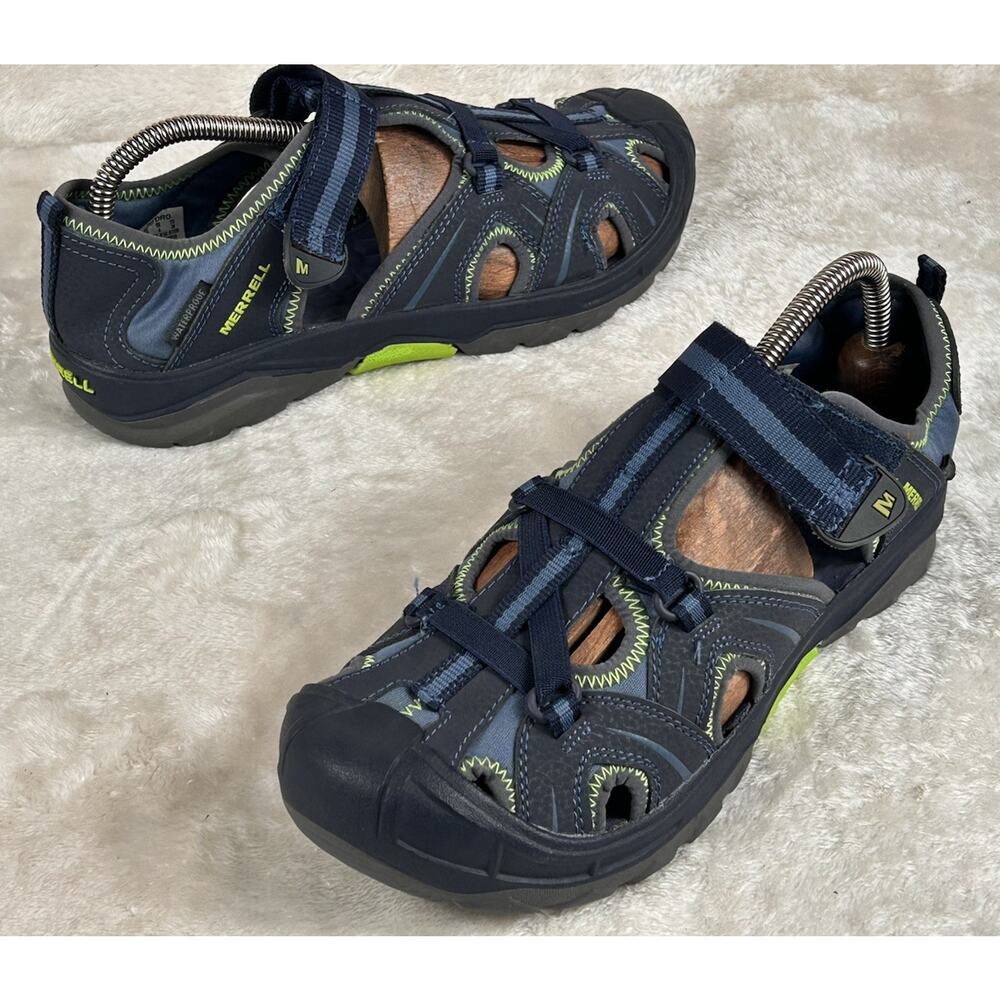 Merrell Hydro Sandals Men’s 7 Blue Green Waterproof Hiking Gorpcore Outdoor